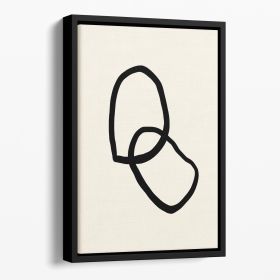 Shape 03 Floating Framed Canvas (Color: Black, size: 24" x 16" / 60cm x 40cm (approx))