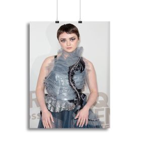 Maisie Williams 2023 Canvas Print or Poster (Type: Standard Framed Canvas Print, size: 40" x 26" / 100cm x 65cm approx)