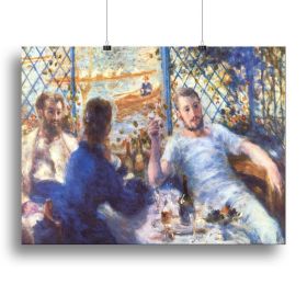 The Rowers Lunch by Renoir Canvas Print or Poster (Type: Standard Framed Canvas Print, size: 16" x 12" / 42cm x 30cm (approx))