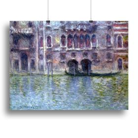 Palazzo da Mula Venice by Monet Canvas Print or Poster (Type: Standard Framed Canvas Print, size: 12" x 8" / 30cm x 20cm (approx))