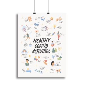 Coping Activities Canvas Print or Poster (Type: Poster Print, size: 24" x 16" / 60cm x 40cm approx)