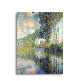 Poplars on the Epte by Monet Canvas Print or Poster (Type: Standard Framed Canvas Print, size: 24" x 16" / 60cm x 40cm (approx))