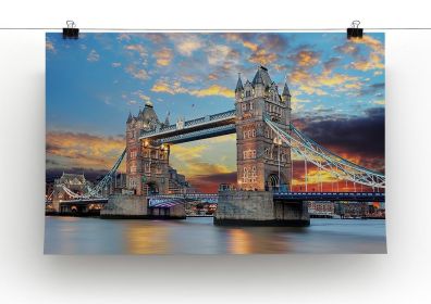 Tower Bridge Canvas Print or Poster (Type: Standard Framed Canvas Print, size: 40" x 26" / 100cm x 65cm (approx))