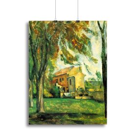 The Pond of the Jas de Bouffan in Winter by Cezanne Canvas Print or Poster (Type: Standard Framed Canvas Print, size: 24" x 16" / 60cm x 40cm (approx))