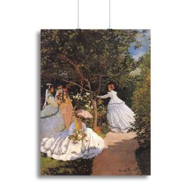 Women in the Garden by Monet Canvas Print or Poster (Type: Standard Framed Canvas Print, size: 12" x 8" / 30cm x 20cm (approx))