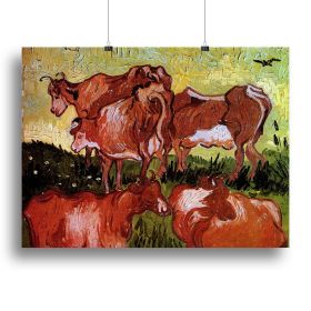 Cows after Jordaens by Van Gogh Canvas Print or Poster (Type: Poster Print, size: 16" x 12" / 42cm x 30cm (approx))
