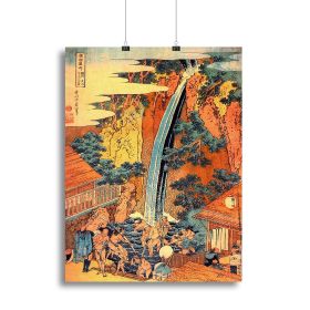 Waterfalls in all provinces 2 by Hokusai Canvas Print or Poster (Type: Poster Print, size: 12" x 8" / 30cm x 20cm (approx))