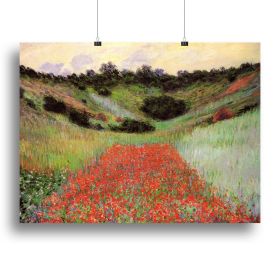 Poppy Field of Flowers in Giverny by Monet Canvas Print or Poster (Type: Poster Print, size: 32" x 24" / 80cm x 60cm (approx))
