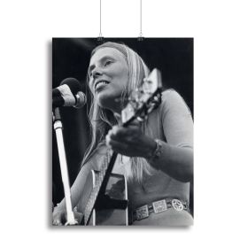 Joni Mitchell at a pop festival Canvas Print or Poster (Type: Poster Print, size: 16" x 12" / 42cm x 30cm (approx))