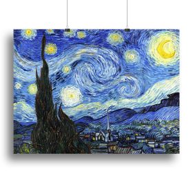 Van Gogh Starry Night Canvas Print or Poster (Type: Poster Print, size: 40" x 26" / 100cm x 65cm (approx))