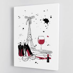 Living in Paris Canvas Print or Poster (Type: Standard Framed Canvas Print, size: 12" x 8" / 30cm x 20cm approx)