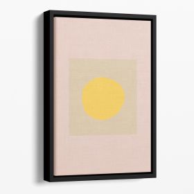The Sun Floating Framed Canvas (Color: Black, size: 40" x 26" / 100cm x 65cm (approx))