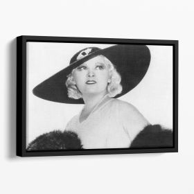 Mae West Floating Framed Canvas (Color: Black, size: 36" x 24" / 90cm x 60cm (approx))