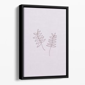 Two Twigs Floating Framed Canvas (Color: Black, size: 16" x 12" / 42cm x 30cm (approx))