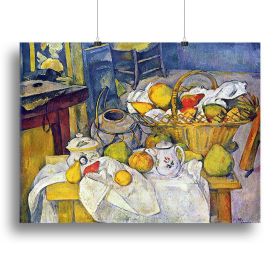 Still Life with Fruit Basket by Cezanne Canvas Print or Poster (Type: Poster Print, size: 16" x 12" / 42cm x 30cm (approx))