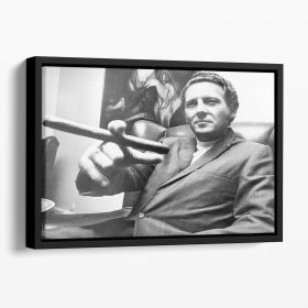 Jerry Lee Lewis in 1968 Floating Framed Canvas (Color: Black, size: 12" x 8" / 30cm x 20cm (approx))