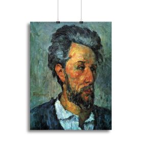 Portrait of Victor Chocquet by Cezanne Canvas Print or Poster (Type: Standard Framed Canvas Print, size: 24" x 16" / 60cm x 40cm (approx))