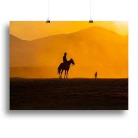 Mans Best Friends Canvas Print or Poster (Type: Poster Print, size: 12" x 8" / 30cm x 20cm approx)