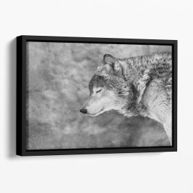 Let it snow Floating Framed Canvas (Color: Black, size: 40" x 26" / 100cm x 65cm approx)