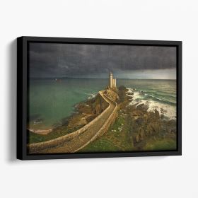 Rain Is Coming Floating Framed Canvas (Color: Black, size: 24" x 16" / 60cm x 40cm (approx))