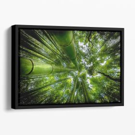 Arashiyama Floating Framed Canvas (Color: Black, size: 24" x 16" / 60cm x 40cm (approx))