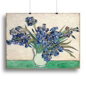Irises in a vase Canvas Print or Poster (Type: Standard Framed Canvas Print, size: 32" x 24" / 80cm x 60cm (approx))