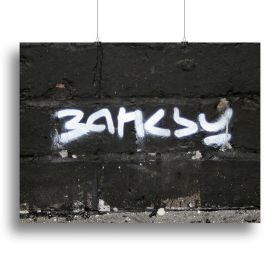 Banksy Kissing Policemen Canvas Print or Poster (Type: Standard Framed Canvas Print, size: 40" x 26" / 100cm x 65cm (approx))