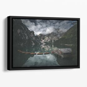 Paradise On Earth Floating Framed Canvas (Color: Black, size: 12" x 8" / 30cm x 20cm (approx))
