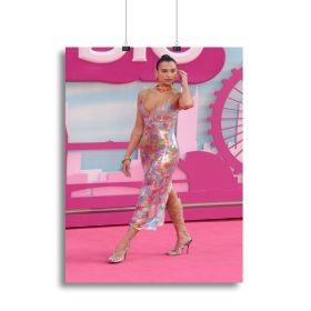 Dua Lipa at the Barbie premiere Canvas Print or Poster (Type: Poster Print, size: 32" x 24" / 80cm x 60cm approx)