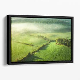 Above The Mist Floating Framed Canvas (Color: Black, size: 16" x 12" / 42cm x 30cm (approx))