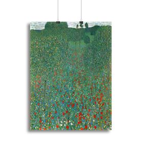 Poppy Field by Klimt Canvas Print or Poster (Type: Standard Framed Canvas Print, size: 12" x 8" / 30cm x 20cm (approx))