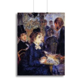 In the Cafe by Renoir Canvas Print or Poster (Type: Standard Framed Canvas Print, size: 12" x 8" / 30cm x 20cm (approx))