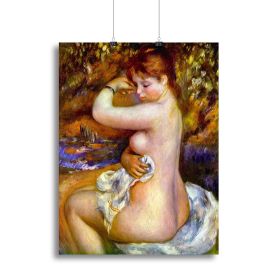 After the bath by Renoir Canvas Print or Poster (Type: Standard Framed Canvas Print, size: 32" x 24" / 80cm x 60cm (approx))