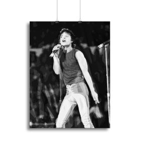Mick Jagger at Wembley Stadium Canvas Print or Poster (Type: Standard Framed Canvas Print, size: 16" x 12" / 42cm x 30cm (approx))
