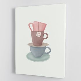 I Love TEA Canvas Print or Poster (Type: Poster Print, size: 24" x 16" / 60cm x 40cm approx)
