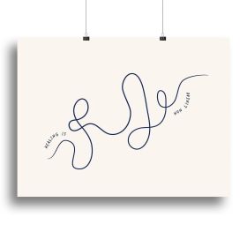 Healing Is Nonlinear Canvas Print or Poster (Type: Poster Print, size: 40" x 26" / 100cm x 65cm approx)
