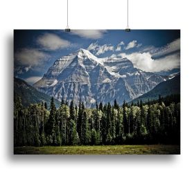 Mountain With Trees Canvas Print or Poster (Type: Standard Framed Canvas Print, size: 24" x 16" / 60cm x 40cm (approx))