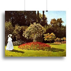 Woman in the garden by Monet Canvas Print or Poster (Type: Poster Print, size: 40" x 26" / 100cm x 65cm (approx))