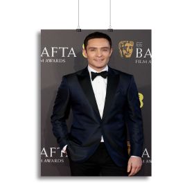 Ed Westwick at the Baftas Canvas Print or Poster (Type: Standard Framed Canvas Print, size: 16" x 12" / 42cm x 30cm approx)