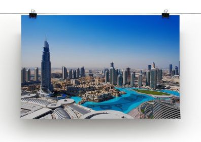 Downtown Dubai Canvas Print or Poster (Type: Standard Framed Canvas Print, size: 12" x 8" / 30cm x 20cm (approx))