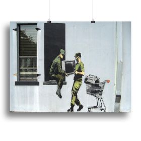Banksy Looting Soldiers Canvas Print or Poster (Type: Poster Print, size: 16" x 12" / 42cm x 30cm (approx))